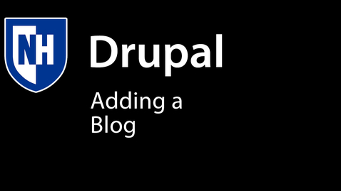 Thumbnail for Adding Blog