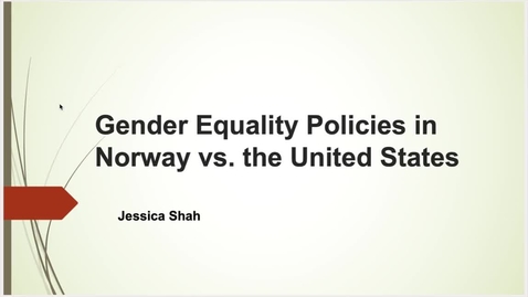 Thumbnail for entry A Cross Cultural Comparison Between Gender Equality Policies in Norway and the United States