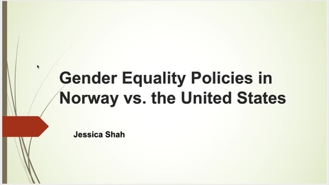 Thumbnail for A Cross Cultural Comparison Between Gender Equality Policies in Norway and the United States