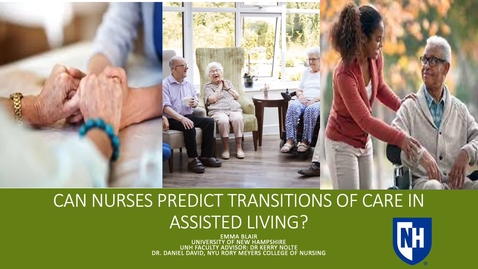 Thumbnail for entry Can Nurses Predict Transitions of Care in Assisted Living? 