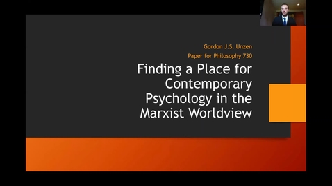 Thumbnail for entry Finding a Place for Contemporary Psychology in the Marxist Worldview