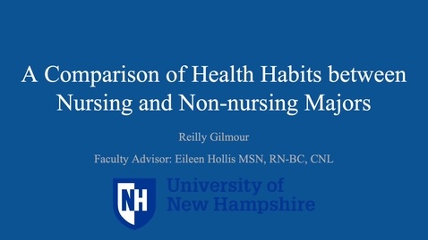 Thumbnail for entry A Comparison of Health Habits between Nursing and Non-nursing Majors