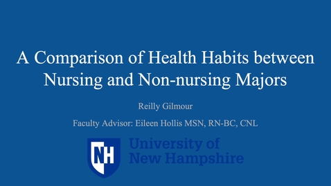 Thumbnail for A Comparison of Health Habits between Nursing and Non-nursing Majors