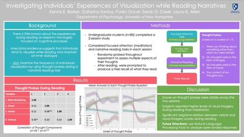 Thumbnail for entry Investigating Individuals' Experiences of Visualization While Reading Narrratives