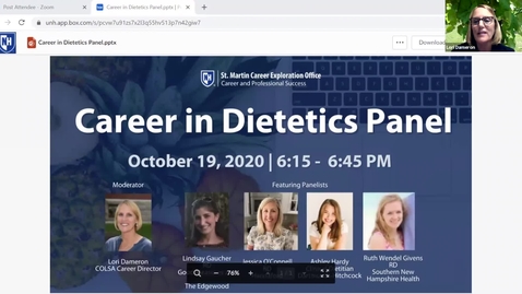 Thumbnail for entry Careers In Dietetics Panel