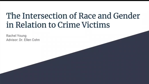 Thumbnail for The Interaction of Race and Gender in Relation to Crime Victims