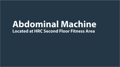 Thumbnail for entry Abdominal Machine