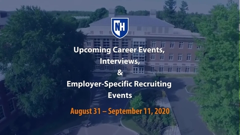Thumbnail for Employer &amp; CaPS Events, August 31 - September 11, 2020 