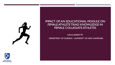 Thumbnail for entry The Impact of an Educational Module on Female Athlete Triad Knowledge in Female Collegiate Athletes