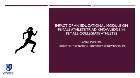 Thumbnail for The Impact of an Educational Module on Female Athlete Triad Knowledge in Female Collegiate Athletes