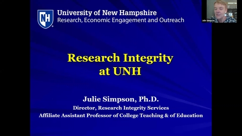 Thumbnail for entry Responsible Conduct of Research Overview
