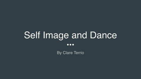 Thumbnail for entry Self Image and Dance