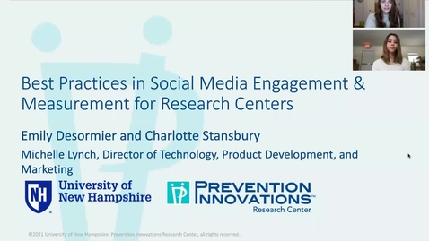 Thumbnail for Best Practices in Social Media Engagement &amp; Measurement for Research Centers