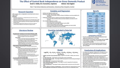 Thumbnail for entry Central Bank Independence and Gross Domestic Product