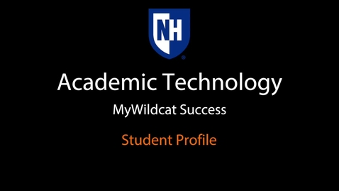 Thumbnail for entry MyWildcat Success - Student Profile