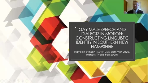 Thumbnail for entry Gay Males Speech and Dialects in Motion: Constructing Linguistic Identity in Southern New Hampshire