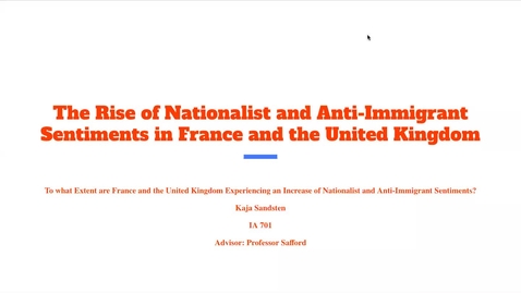 Thumbnail for The Rise of Anti-Immigrant and Nationalist Sentiments in France and the United Kingdom