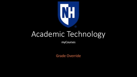 Thumbnail for myCourses Grade override