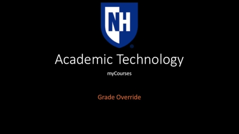 Thumbnail for entry myCourses Grade override