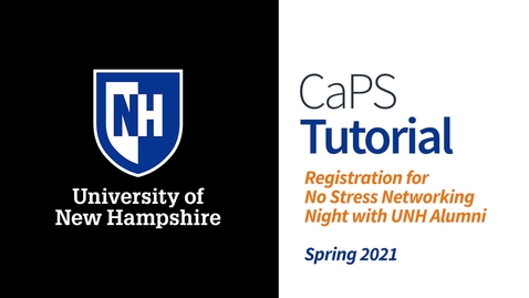 Thumbnail for How To: No Stress Networking Registration Spring 2021