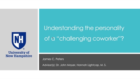 Thumbnail for entry Understanding the personality of a “challenging coworker”?