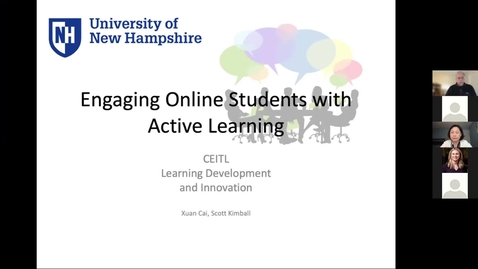 Thumbnail for entry Engaging Online Student with Active Learning. 3/16/2021