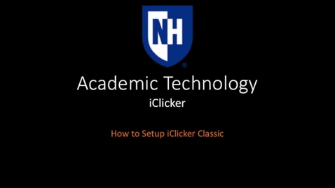 Thumbnail for entry iClicker - How to set up iClicker