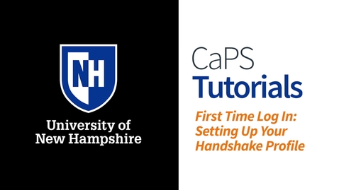 Thumbnail for How To: First Time Profile Setup in Handshake