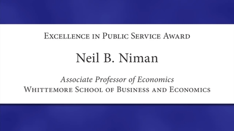 Thumbnail for entry Neil Niman 2012 Faculty Excellence
