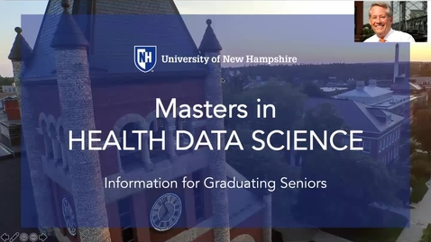 Thumbnail for entry  A message for graduating UNH Seniors - why you should consider the MS in Health Data Science program
