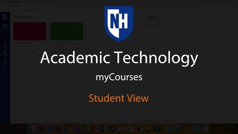 Thumbnail for entry myCourses - Student View