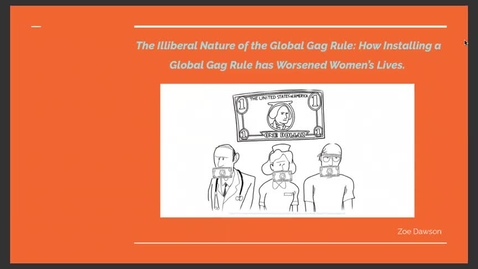 Thumbnail for entry The Illiberal Nature of the Global Gag Rule