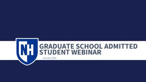 Thumbnail for Admitted Student Webinar - January 2026