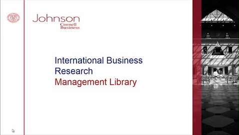 Thumbnail for International Business Research