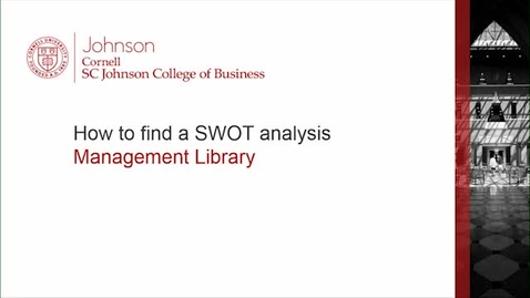 Thumbnail for entry How to find a SWOT analysis.mp4