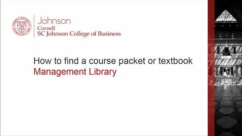 Thumbnail for entry How to find a course packet or textbook