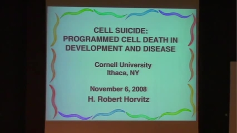 Thumbnail for entry Cell Suicide: Programmed Cell Death in Development and Disease