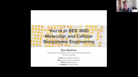 Thumbnail for entry BEE 3600 Lecture 19 Video