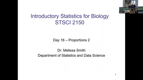 Thumbnail for Live Lecture with Dr Smith -- Intro Stats