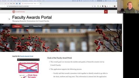 Thumbnail for Reporting in the Faculty Awards Portal
