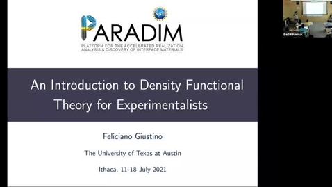 Thumbnail for entry PARADIM DFT Summer School 2021 - Theory Lecture 5.1 