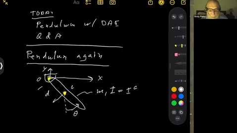 Thumbnail for Lecture 16:  Pendulum w DAE &amp; Q&amp;A, Sept, 20, 2023