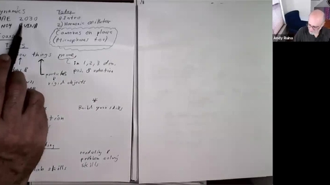 Thumbnail for Lecture 1:  Introduction to course,  simple harmonic motion