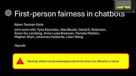 Thumbnail for CS Fall 2024 Colloquium - Adam Tauman Kalai