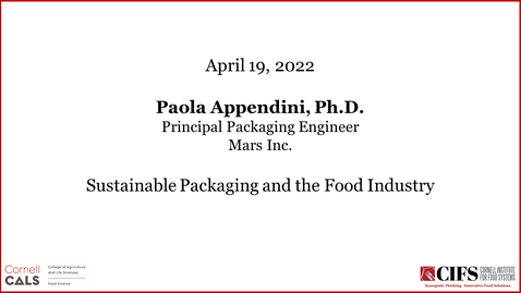 Thumbnail for Sustainable Packaging and the Food Industry