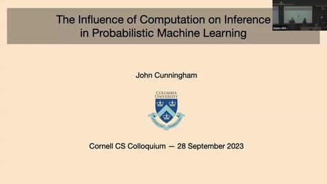 Thumbnail for entry CS Colloquium- John Cunningham