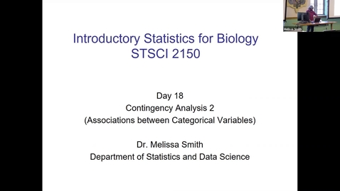 Thumbnail for Live Lecture with Dr Smith -- Intro Stats