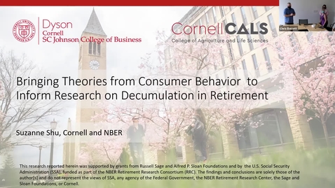 Thumbnail for Dyson Faculty Research Seminar - Suzanne Shu Aug 26, 2021 