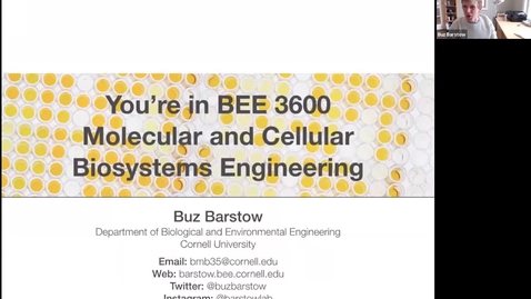 Thumbnail for entry BEE 3600 Lecture 26 Video