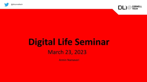 Thumbnail for entry Digital Life Seminar | Aileen Nielsen